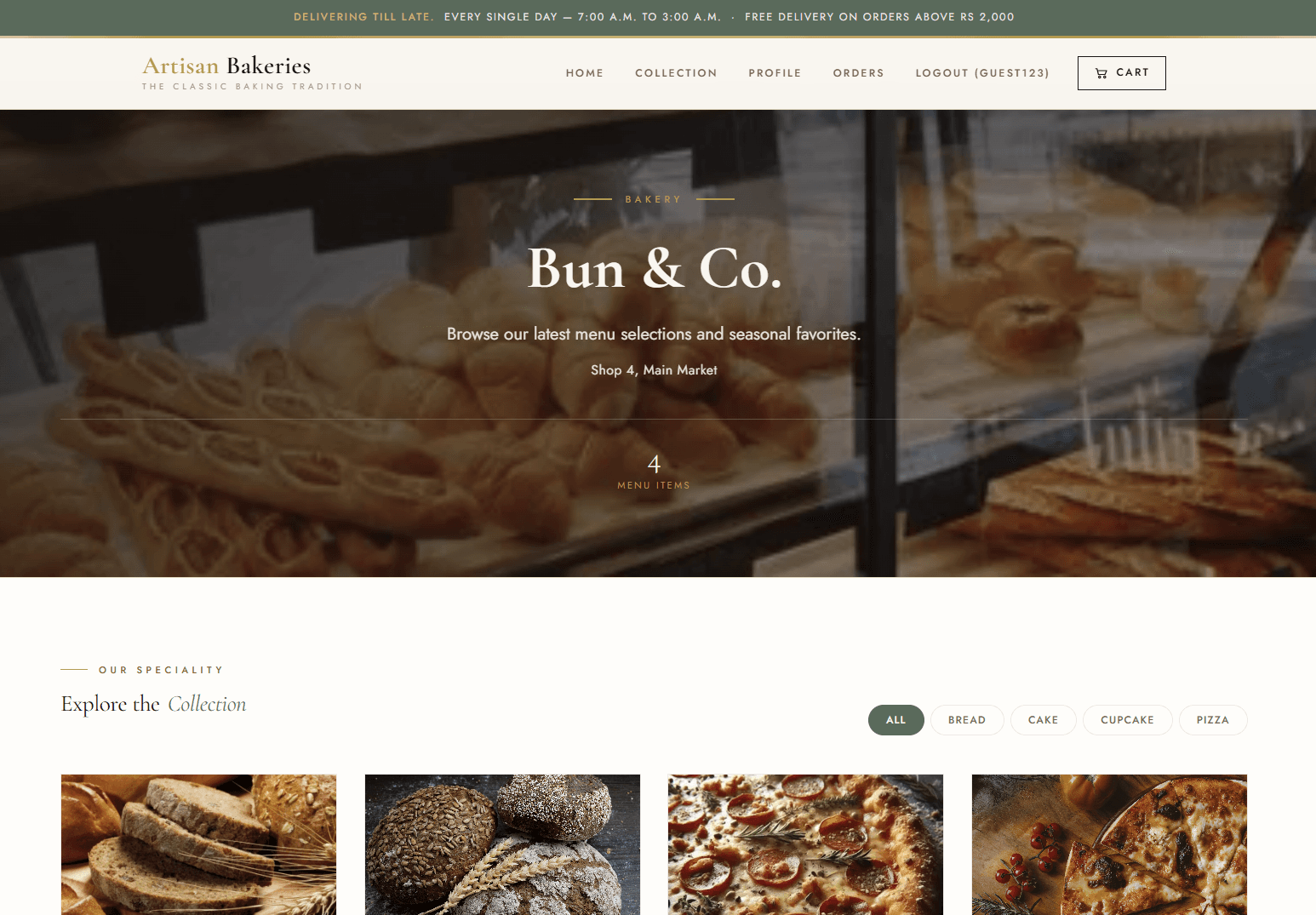 Product detail with order CTA