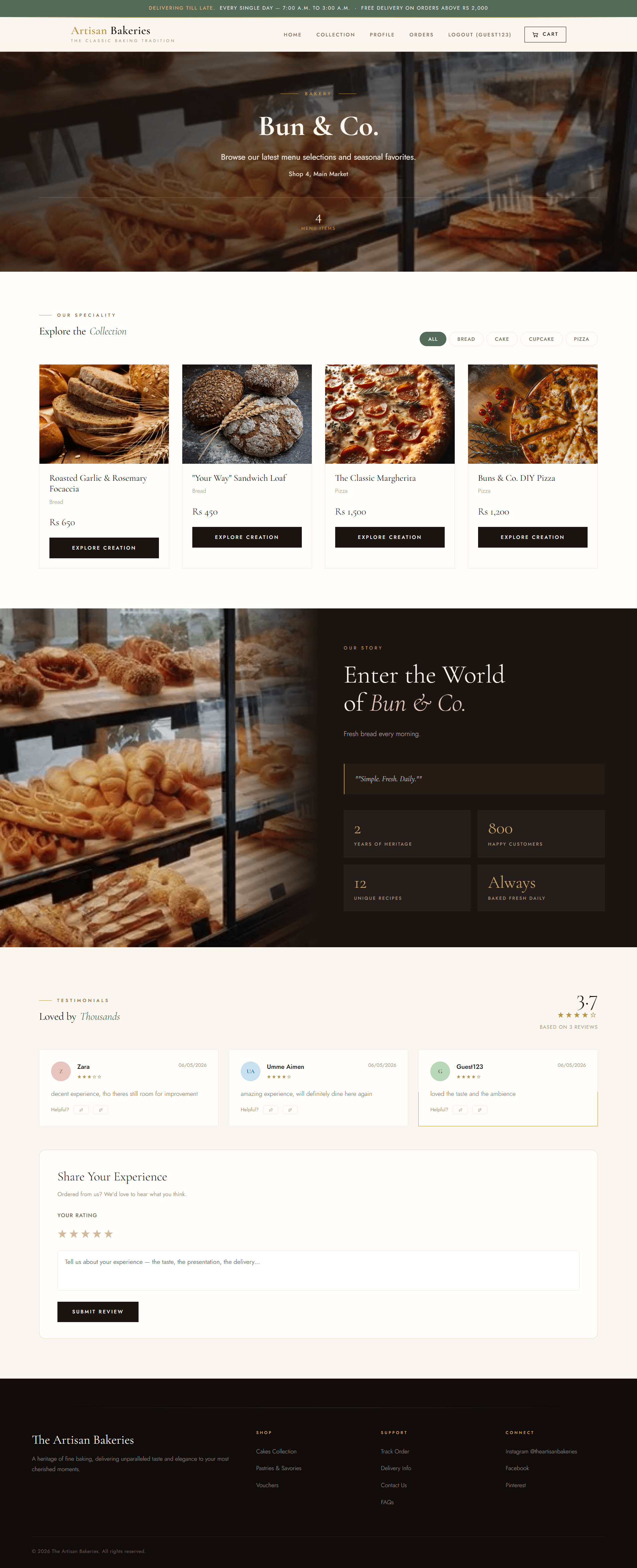 Marketplace storefront - full page